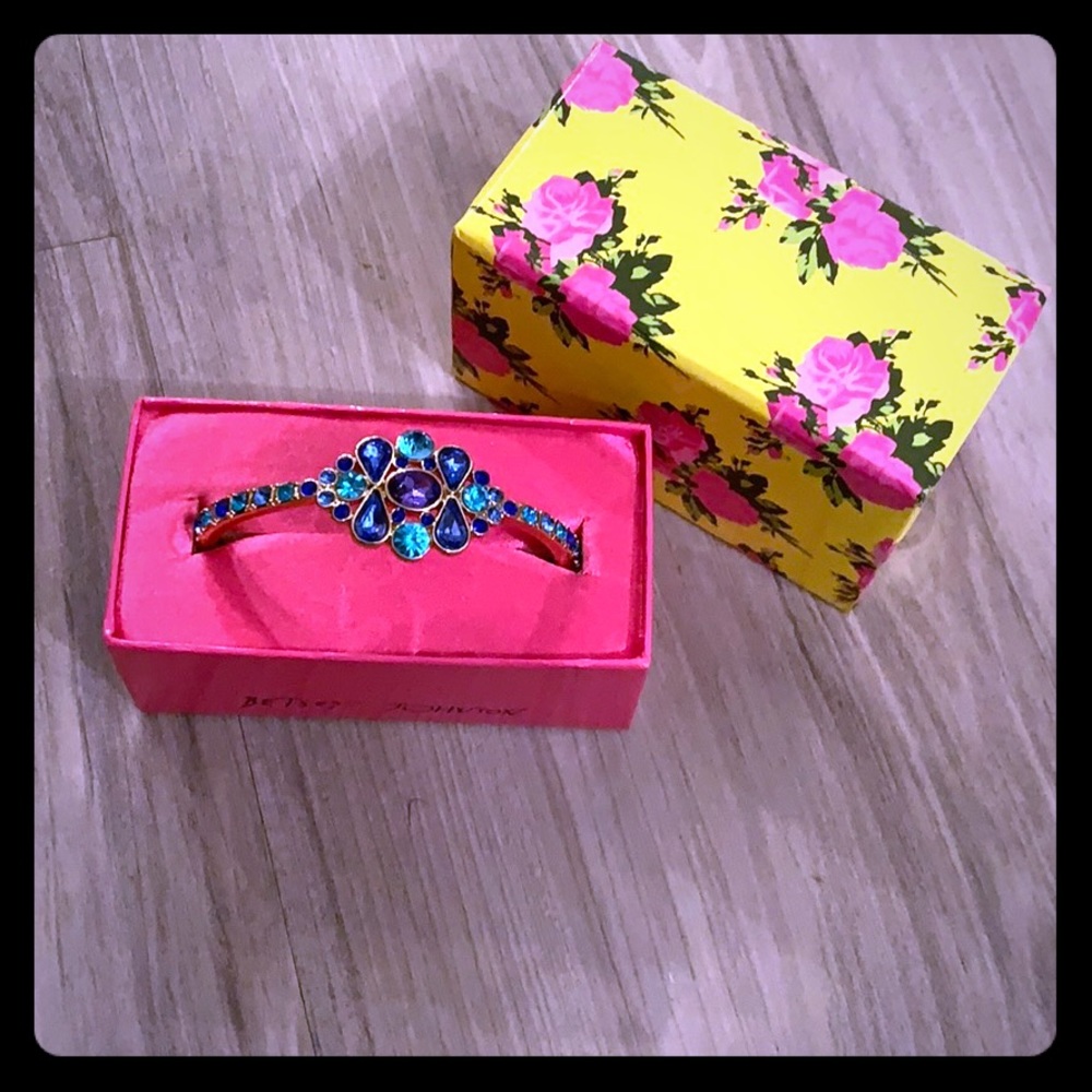 Betsy Johnson bangle rhinestone bracelet